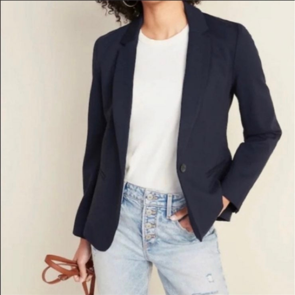 Women's Old Navy Black Stretch one buttoned Blazer size 1x
